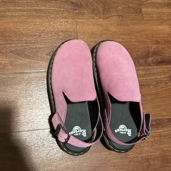 Pink suede Doc Marten Mules/Clogs - Picture 2 of 4